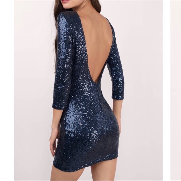 Tobi sparkler sequin mini dress - navy - Picture 2 of 8